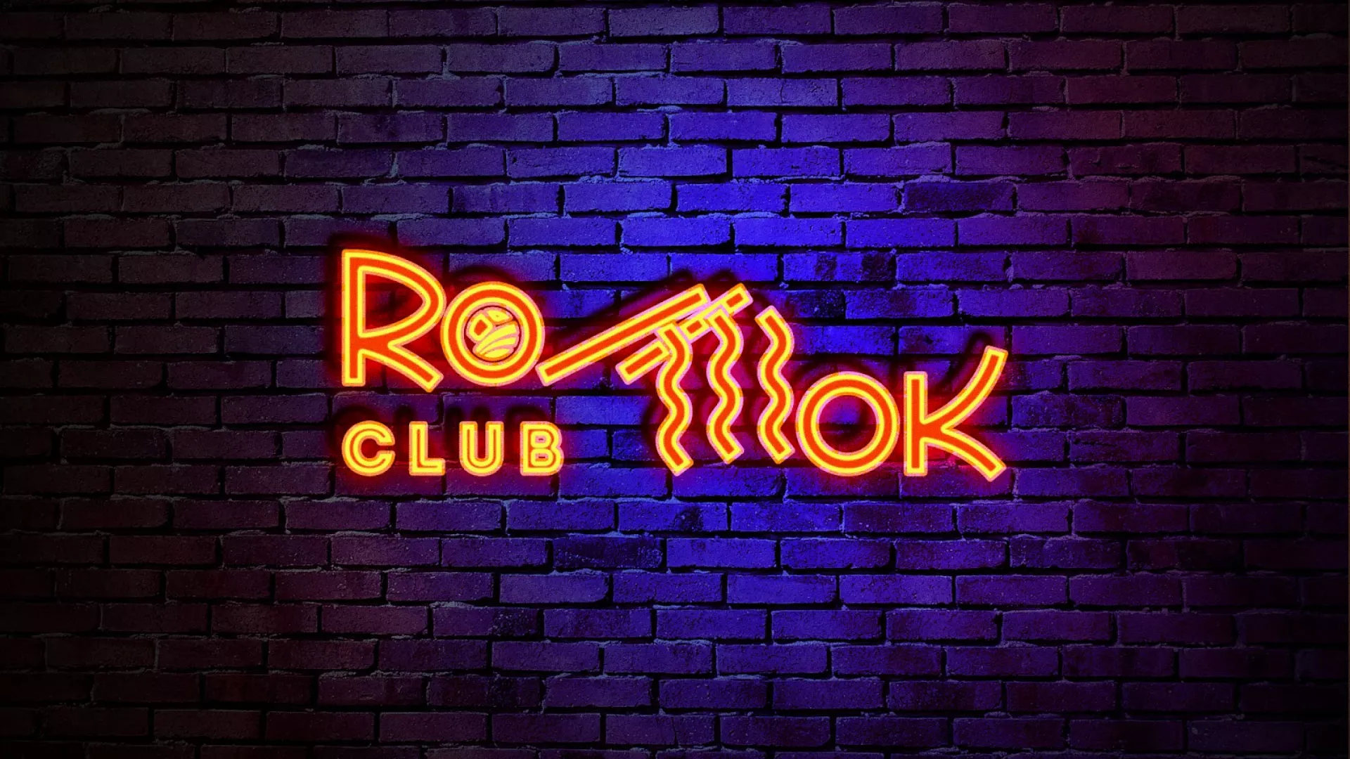 Разработка интерьерной вывески суши-бара «Roll Wok Club» в Каслях