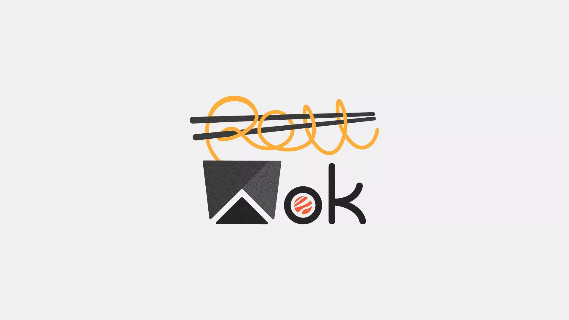 Разработка логотипа в Каслях для суши-бара «Roll Wok Club» Разработка логотипа в Каслях для суши-бара «Roll Wok Club»